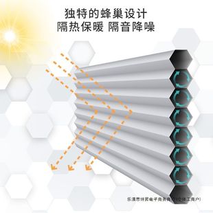 蜂巢帘免打孔内开内倒窗帘遮光上下伸缩折叠防水卫生间丰巢帘