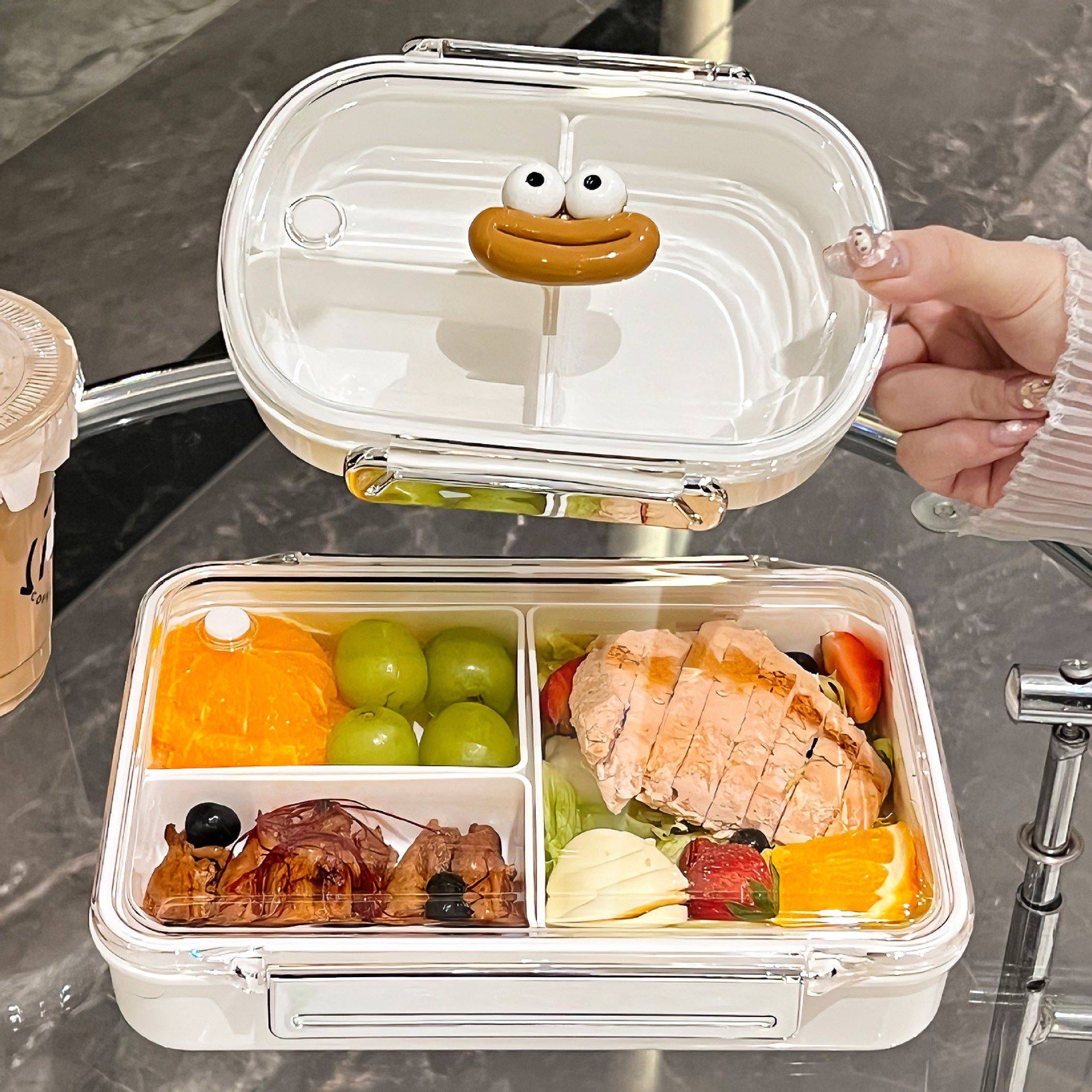 食品级水果便当盒学生宝宝儿童春游野餐盒便携外出分隔保鲜盒