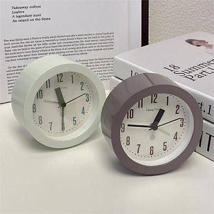 北欧简约卧室床头起床钟表静音桌面时钟大数字台钟学生用迷你闹钟