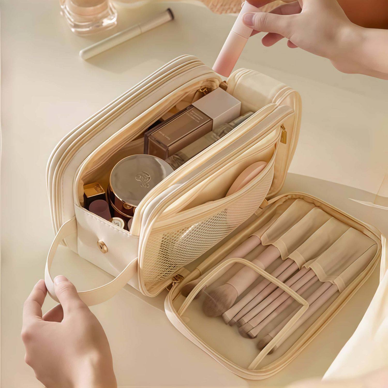 2025新款高级感多层洗漱包大容量旅行ins风便携袋立体可爱,收纳整理,化妆箱/盒,淘宝优惠券,粉丝福利购,淘宝优惠卷