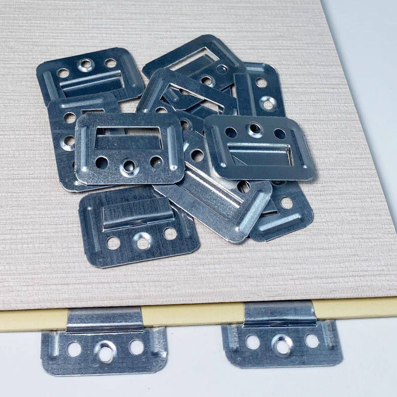 集成墙板卡扣卡子竹木纤维固定扣件不锈钢扣板PVC长城板通用