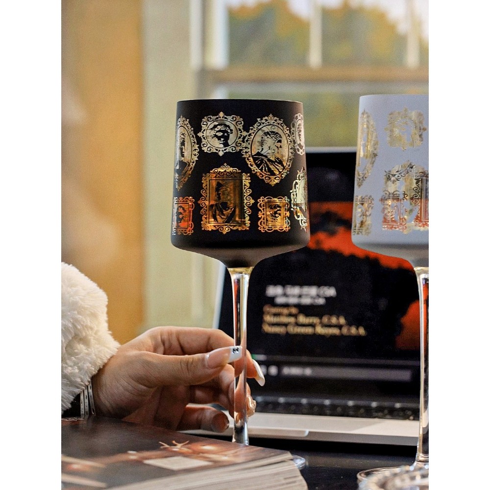 创意家用红白酒葡萄玻璃高颜值洋酒感香槟高脚杯子