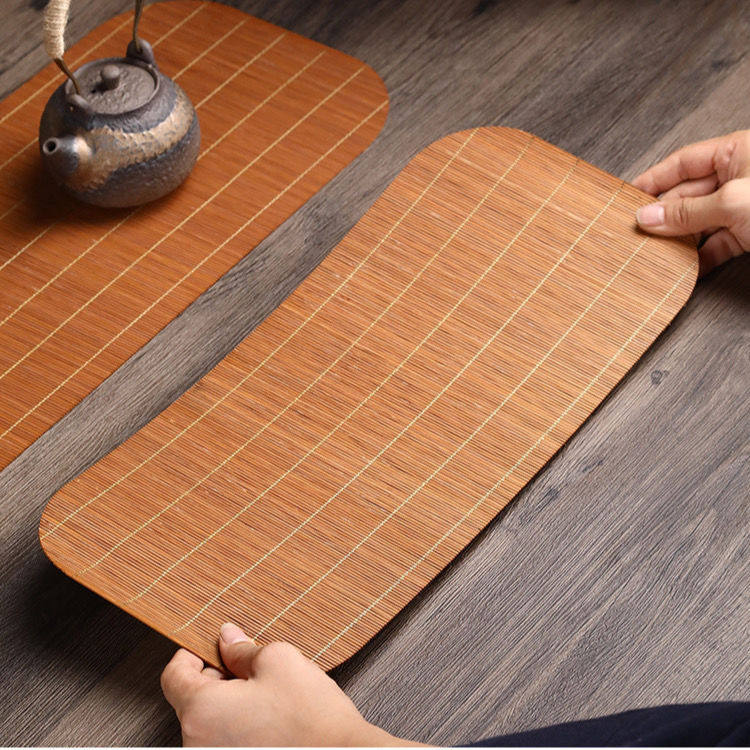 竹编小茶垫主人席日式茶席桌旗布艺茶台隔热茶具餐垫复古茶道配件,居家布艺,茶席,淘宝优惠券,粉丝福利购,淘宝优惠卷