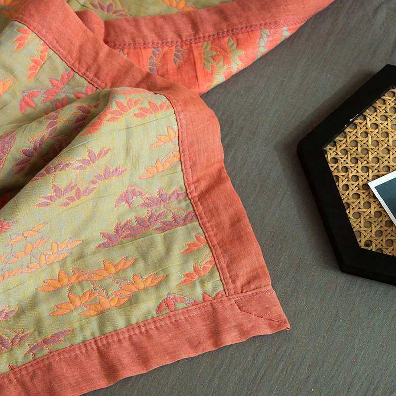 A类纯棉纱布薄被子午休沙发盖毯夏季毛巾被全棉单人双人毯子床单