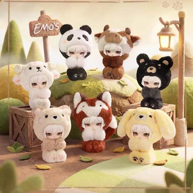 正版田栩宁AYOR TOYS EMO'S兔闪闪情绪避难所系列盲盒毛绒挂件女 - 实物图