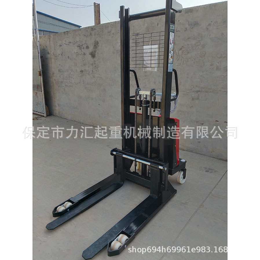 半电动两用堆高车2吨1吨小型液压升高叉车自动升降堆垛机搬运装卸
