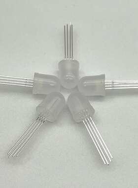 f8全彩10mmRGB红绿蓝三色圆头透明雾状共阴共阳四脚金线发光led灯