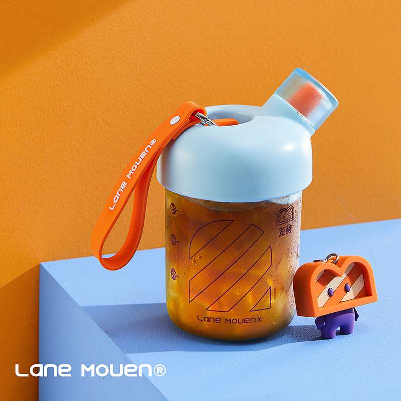 览萌Lane Mouen随行杯吸管杯大容量女夏高颜值便携咖啡果茶奇趣杯图片