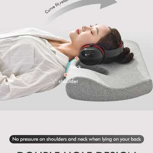 可拆洗透气枕头A15记忆海绵颈椎枕缓解颈部压力侧睡靠垫