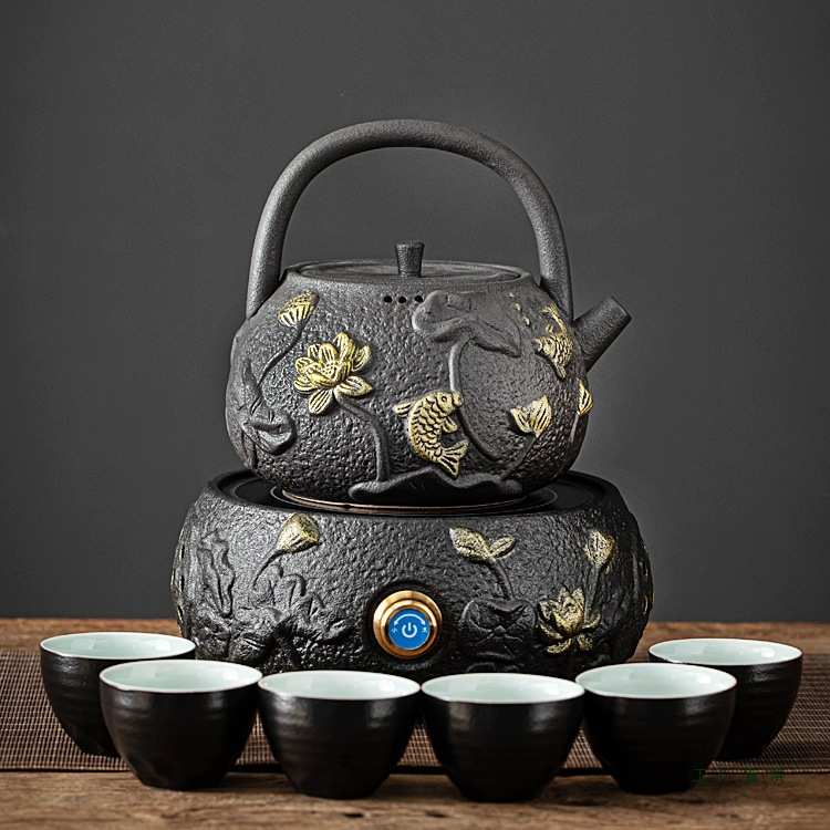 围炉煮茶电陶炉耐高温陶瓷壶煮茶器套装泡茶专用煮水壶煮茶烧茶器