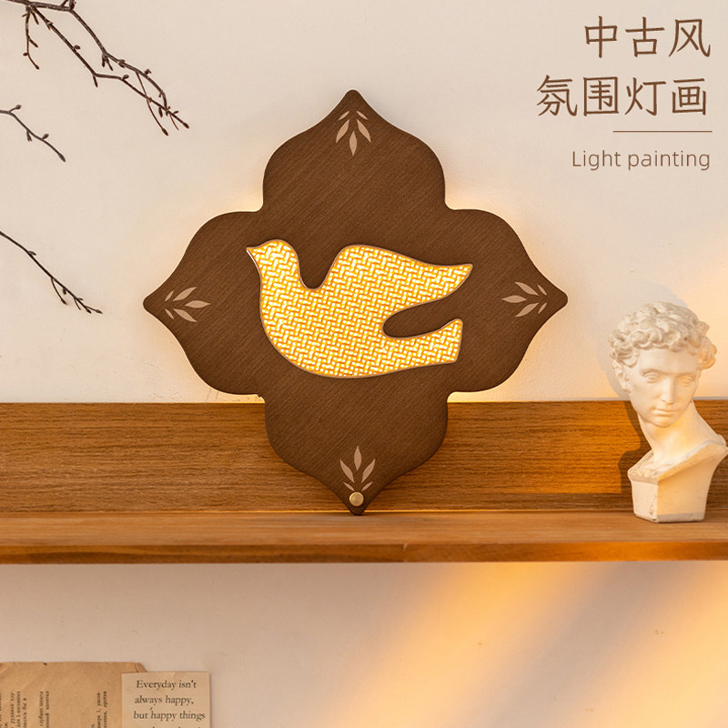 阿楹 美式法式复古贴墙灯过道沙发电视背景玄关墙角装饰壁灯无线,家装灯饰光源,壁灯,淘宝优惠券,粉丝福利购,淘宝优惠卷