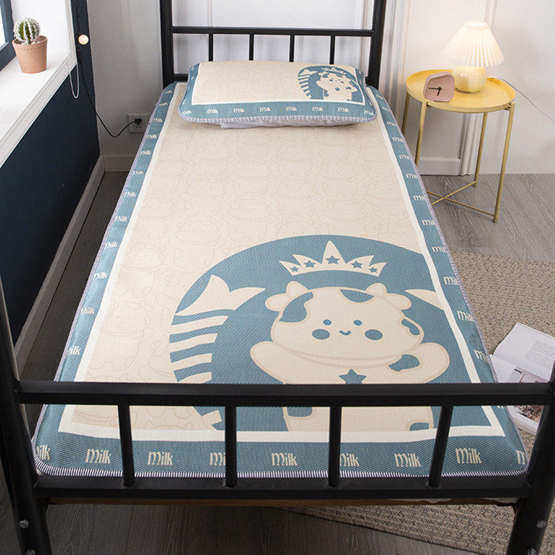 学生宿舍凉席0.9m牀蓆子0.8米1.2寝室90cm上下铺单人牀冰丝席卡通