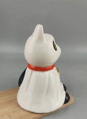 白瓷可爱猫创意客厅电视柜陶瓷工艺装饰品万圣节