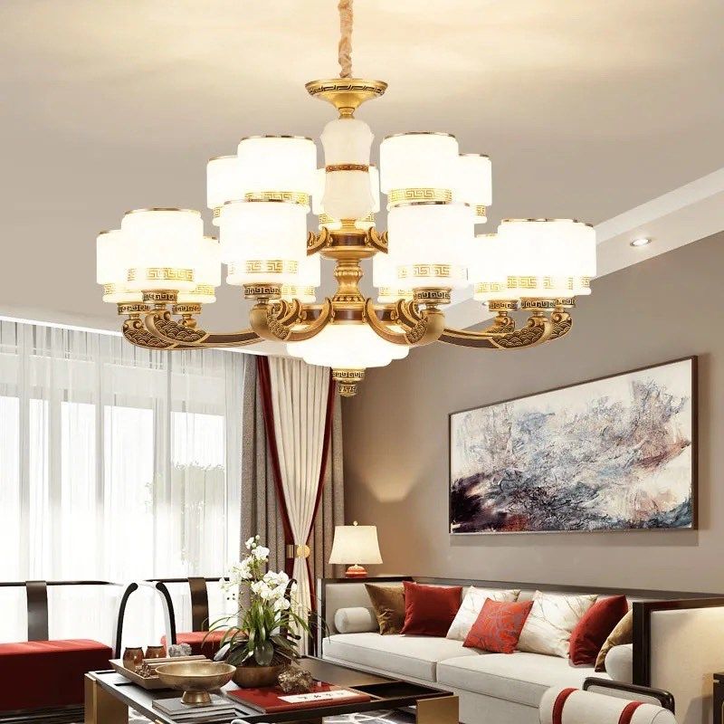 新中式吊灯客厅灯轻奢大气中式中国风禅意灯具套餐现代简约餐厅灯,家装灯饰光源,客厅吊灯,淘宝优惠券,粉丝福利购,淘宝优惠卷