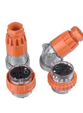 HUNAOCT环澳户外澳标工业防水防雨三相四线耦合连接器插头56P440