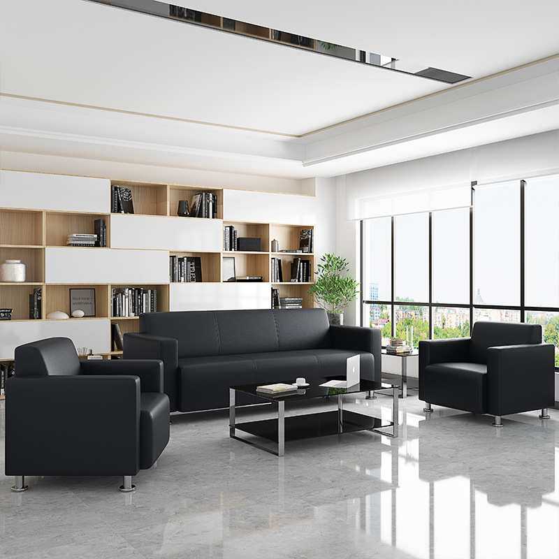 办公沙发时尚会客商务接待小型家具椅子办公室茶几组合现代客厅