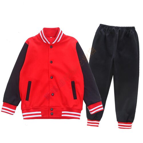 中小学生校服套装学院风大红藏青棒球服英伦风幼儿园园服春秋冬装
