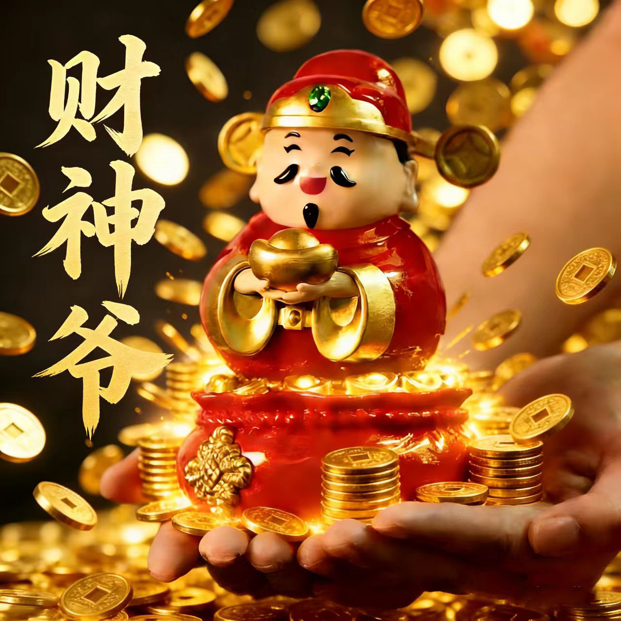 财神爷摆件太阳能摇摆国潮创意汽车摆件吉祥家居桌面装饰品摆件,家居饰品,桌面摆件,淘宝优惠券,粉丝福利购,淘宝优惠卷