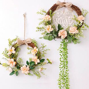 墙壁吊挂装饰品挂件客厅卧室屏风背景墙面挂饰阳台入户门上花环
