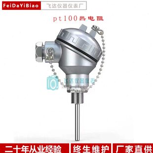 pt100温度传感器探头pt1000铠装热电阻K型热电偶一体化温度变送器