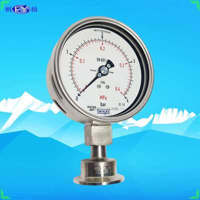 232.50.063+990.10不锈钢隔膜压力表EN837-1威卡 990.22 990.27