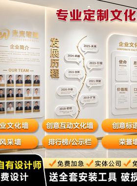成都文化墙设计定制亚克力前台墙