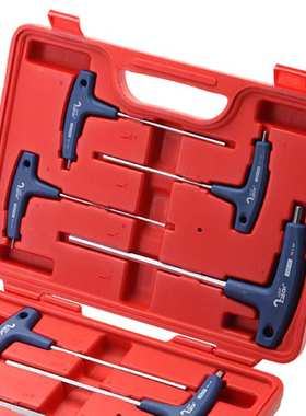 捷科TPS-8S T型内六角扳手加长内六方合金钢公制8件套2.5-10mm