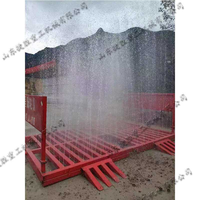 工地混凝土拉料车排泥洗车台免基础100T光感洗轮机平板工地洗车机