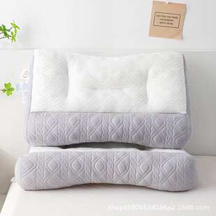 现货新款枕芯双向乳胶反牵引护颈枕头多功能亲肤透气按摩侧睡理疗