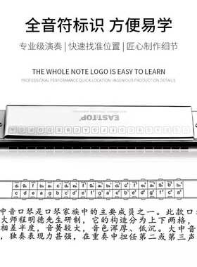 Easttop 东方鼎MN30大中音20孔口琴 高级专业演奏级乐队进阶演出