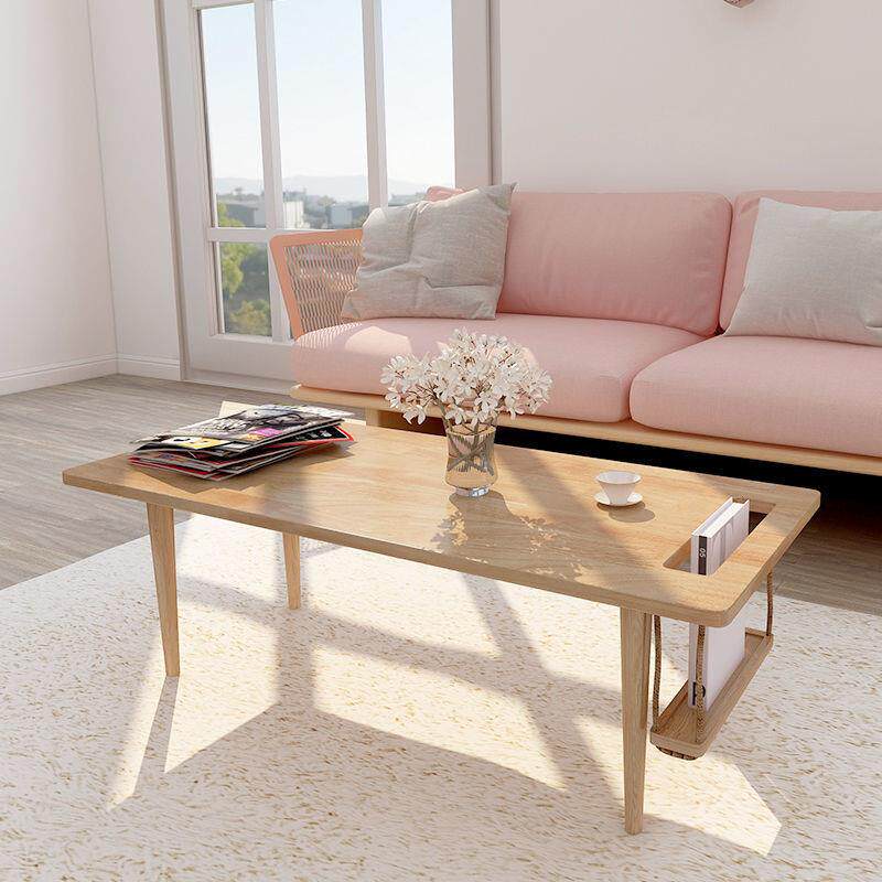 北欧实木茶几现代简约小户型客厅创意原木桌子日式多功能个性