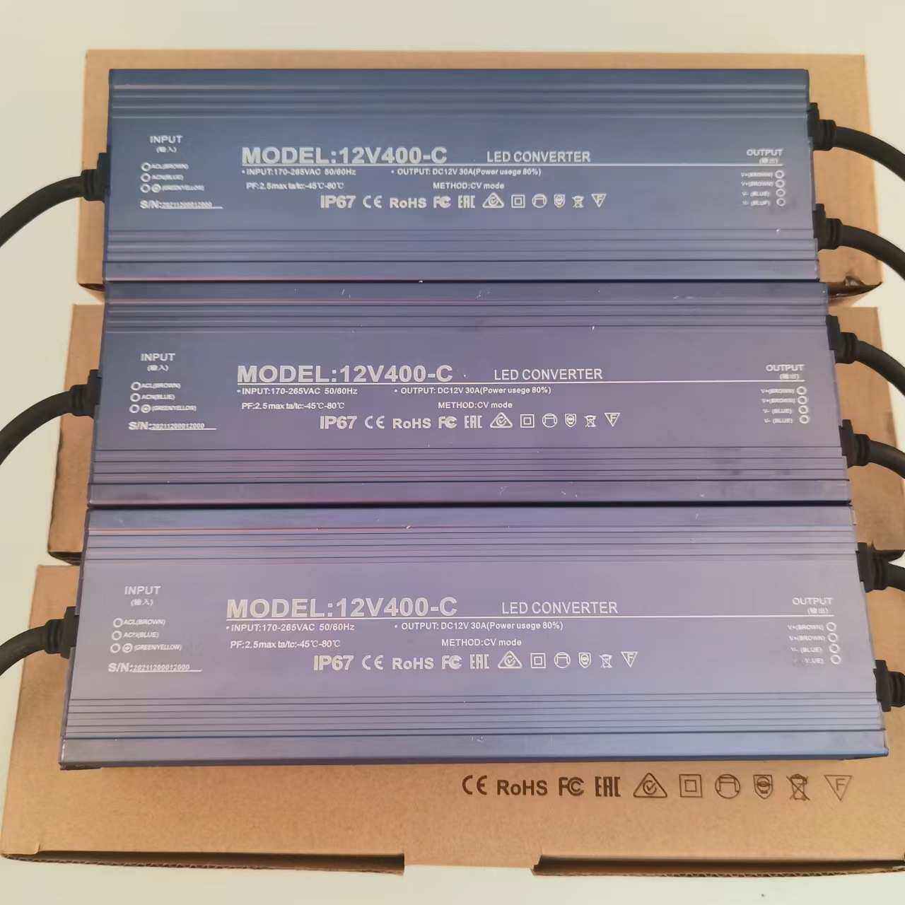 LED防水开关电源12v400W防水恒压电源60w防水电源