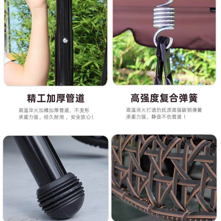 户外秋千双人庭院摇椅铁艺室外成人室内吊椅阳台秋千椅花园摇床