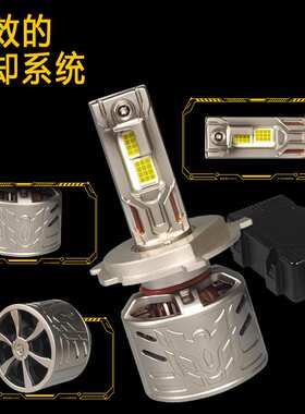 240W双铜管汽车大灯改装h11车灯H4灯泡h7led灯汽车灯汽 车led大灯