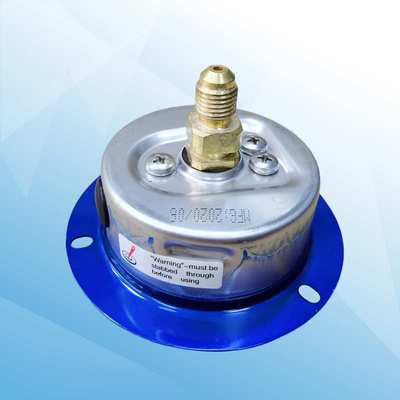 伊尼威利充油压力表冷库机组低压油表轴向防震-1~18Bar罗口压力表