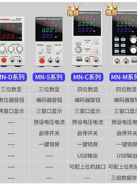 迈胜迷你系列可调直流稳压电源小型维修MN152D小功率15V2A30V5A60