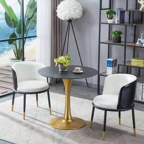 北欧轻奢洽谈桌椅组合网红岩板休闲桌店铺休息区阳台会客接待圆桌,住宅家具,岩板餐桌,淘宝优惠券,粉丝福利购,淘宝优惠卷