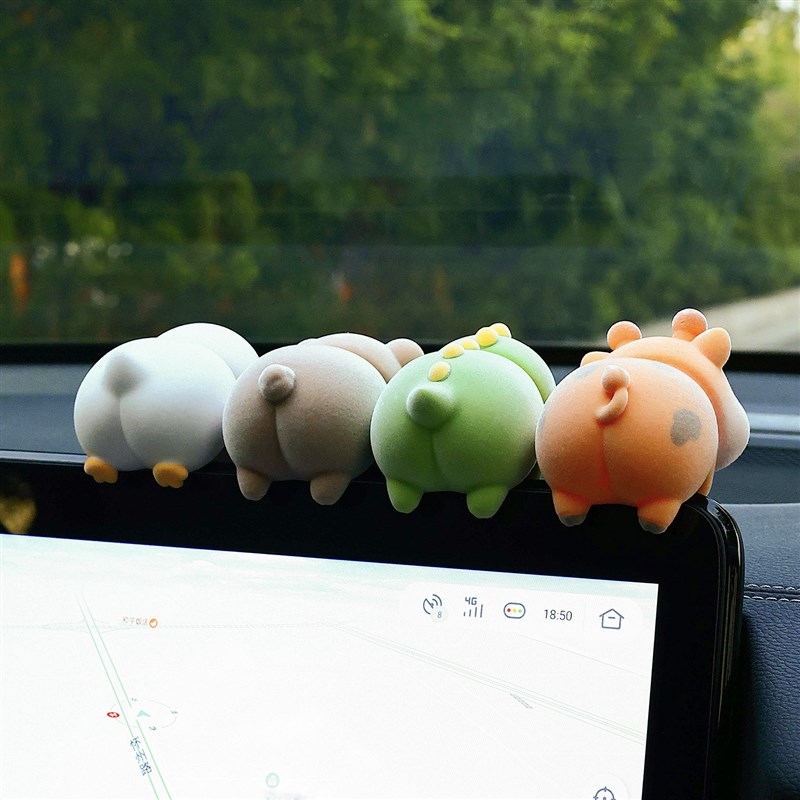 稀奇古怪车载摆件中控台趴u趴小公仔显示屏幕装饰玩偶汽车内饰用