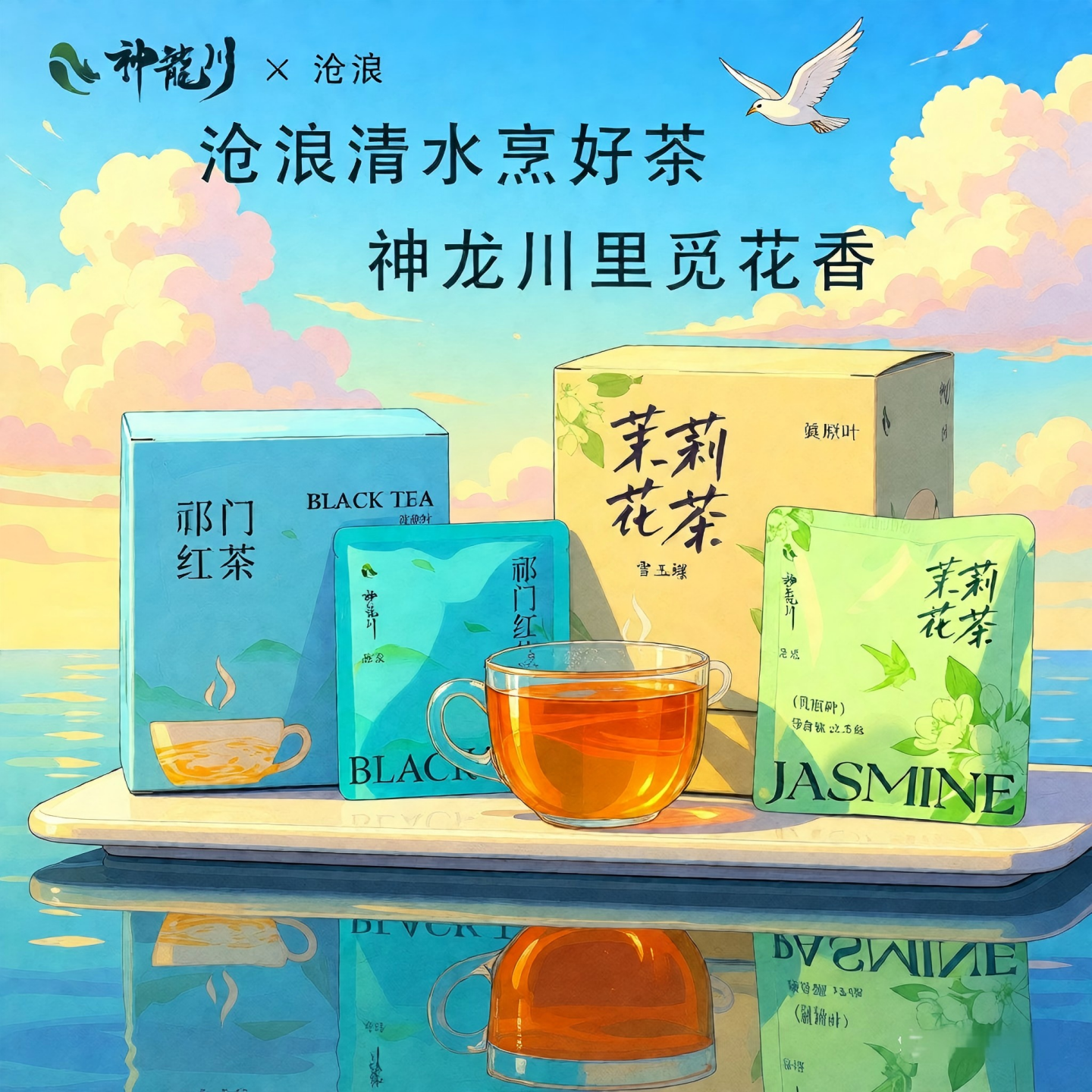 神龙川 （祁门红茶+茉莉花茶）好茶包优质独立包装沧浪系列,茶,再加工茶/配方茶/调味茶,淘宝优惠券,粉丝福利购,淘宝优惠卷