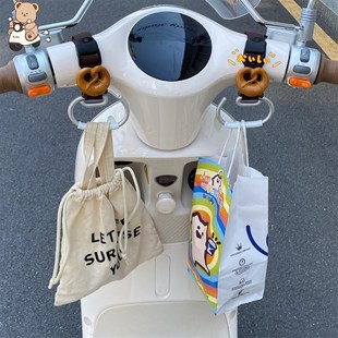 电动车前置通用挂钩n粗把手加长款 强力承重织带可调节安全帽挂物