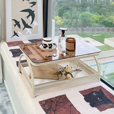 家庭客厅小茶几飘窗小桌子卧室家B用榻榻米床上桌学习小矮桌玻璃
