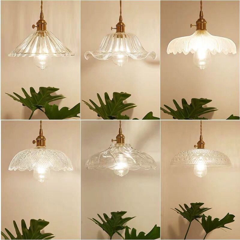 老上海床头吊灯餐厅loft复古黄铜玻璃灯北欧吧台民V宿绿色花苞灯
