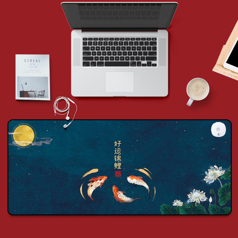 加热鼠标垫超大国风发热办公室防水电脑桌面电热书桌写字台暖桌垫,居家日用,桌上暖垫,淘宝优惠券,粉丝福利购,淘宝优惠卷