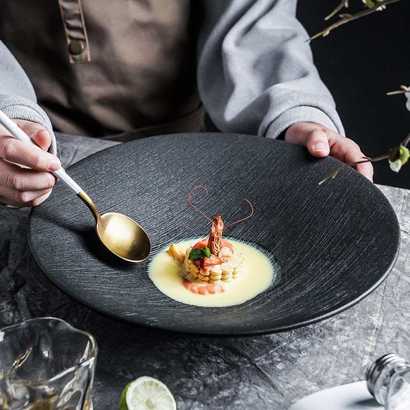 复古陶瓷意面盘大号汤碗家用沙拉菜盘日式斗笠深盘高级酒店西餐具,餐饮具,盘,淘宝优惠券,粉丝福利购,淘宝优惠卷