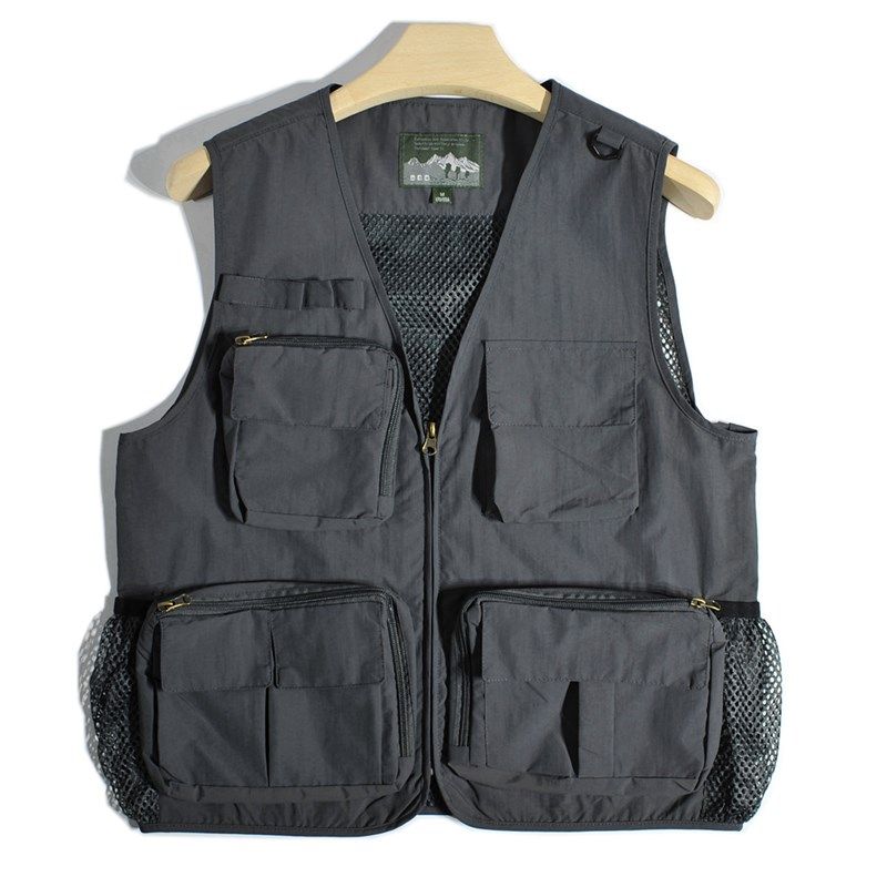山系户外多口袋工装钓鱼马甲港风机能尼龙防水登山徒步露营背心男,男装,常规马甲,淘宝优惠券,粉丝福利购,淘宝优惠卷