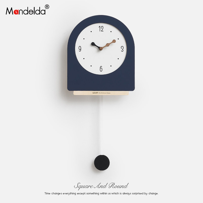 免打孔创意复古小红钟家用客厅装饰钟表2022新款简约挂钟北欧时钟,家居饰品,挂钟,淘宝优惠券,粉丝福利购,淘宝优惠卷