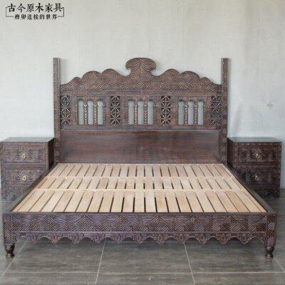 摩洛哥风格实木主卧床婚床BD278-3C东南亚风格家具泰式双人床1米8