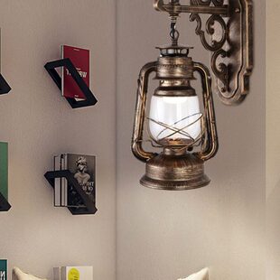 复古老式煤油马灯怀旧装饰农庄茶楼火锅店客栈民宿古铜色灯饰灯具