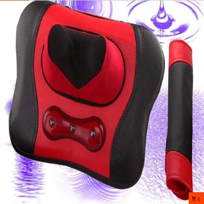 颈椎肩部按摩枕头加热电动揉捏加热颈椎器腰背部家用多功能靠垫椅