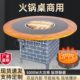 铁锅炖灶台桌烧电陶炉地锅鸡大锅台柴火鸡地锅鸡专用灶商用火锅桌
